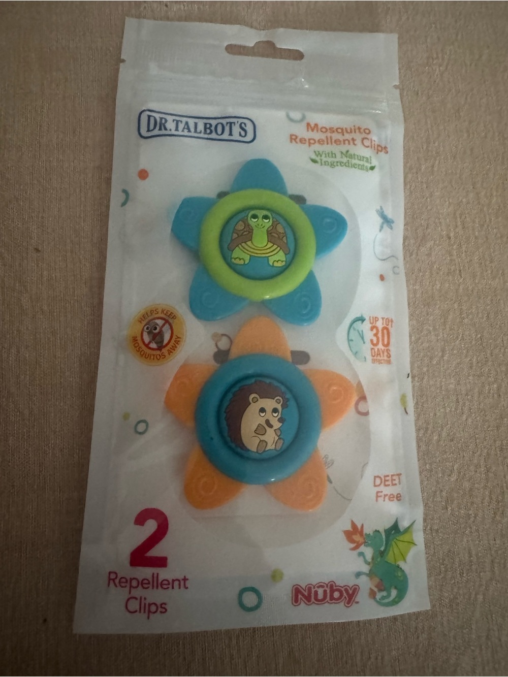 Dr. Talbot's / Nuby Mosquito Repellent Clips - Blue, Green, Orange